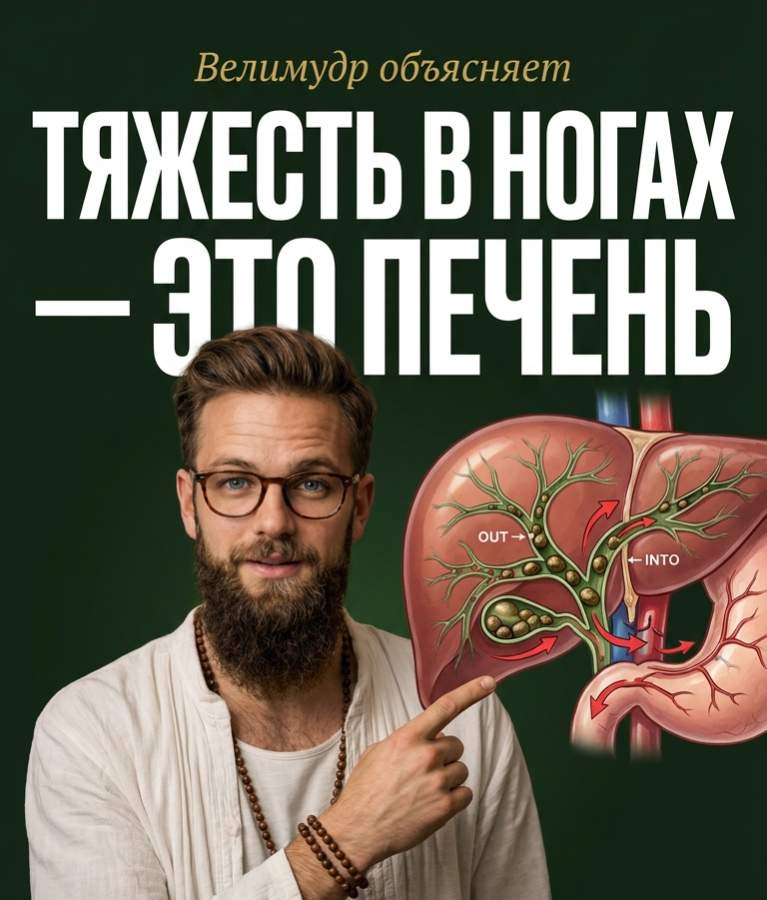 Тяжесть в ногах — это печень