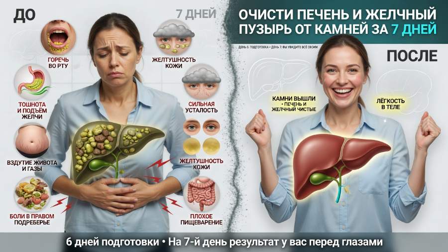 До и после протокола очищения желчного — симптомы исчезают
